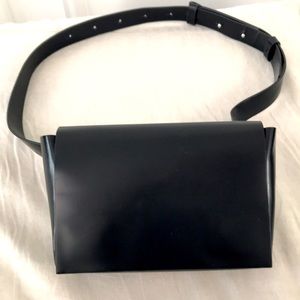 COS Leather Belt Bag, Color Black